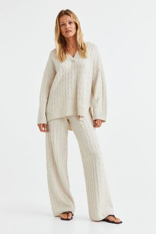 H&M + Cable-Knit Trousers