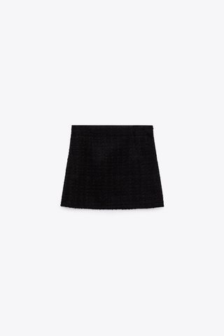 Zara + Short Textured Skirt