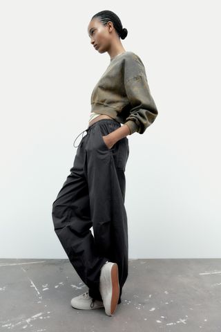 Zara + Parachute Pants