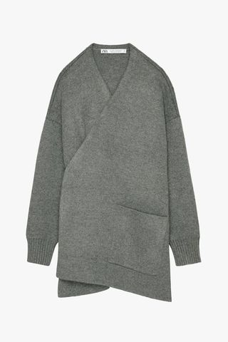 Zara + Oversize Knit Coat