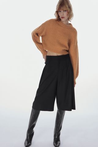 Zara + Cropeed Knit Sweater