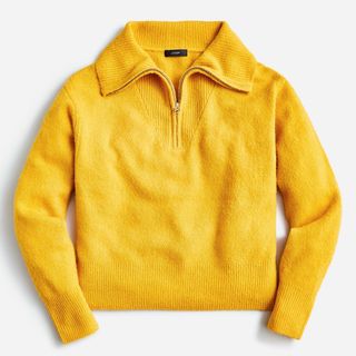 J.Crew + Relaxed Half-Zip Stretch Sweater