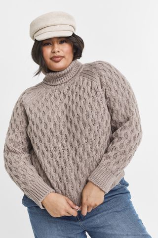 H&M + Cable-Knit Turtleneck Sweater