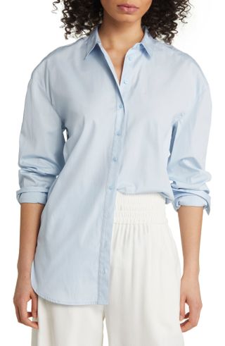 Nordstrom + Oversize Cotton Poplin Button-Up Shirt