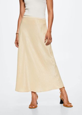 Mango + Satin Weave Skirt