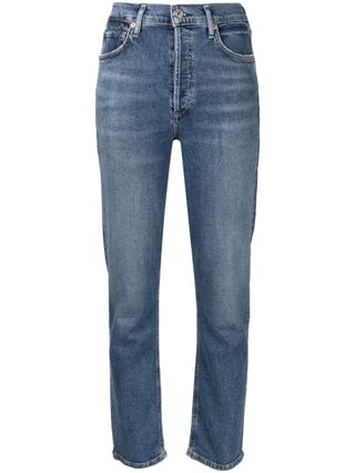Citizens of Humanity + Blue Charlotte High Waist Straight-Leg Jeans