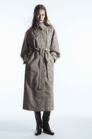 COS + Checked Utility Trench Coat