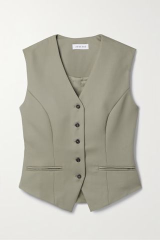 Anine Bing + Marina Wool-Twill Vest