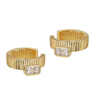 Luv Aj + Francois 14K-Gold-Plated & Cubic Zirconia Ear Cuffs