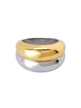 Argento Vivo + Two-Tone Sterling Silver Double-Band Ring