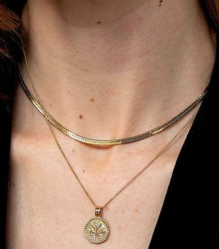 Astrid & Miyu + Snake 18ct Yellow Gold-Plated Brass Necklace