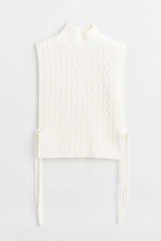 H&M + Cable-Knit Mock Turtleneck Sweater Vest