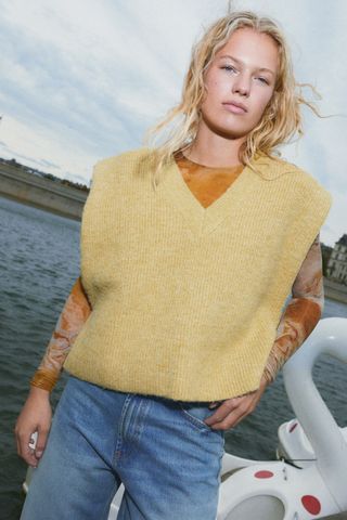 Zara + V-Neck Vest
