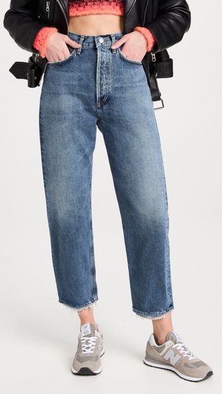 Agolde + 90's Crop: Mid Rise Loose Straight Jeans