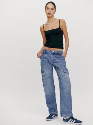 Reformation + McKenna Mid Rise Slouch Cargo Jeans