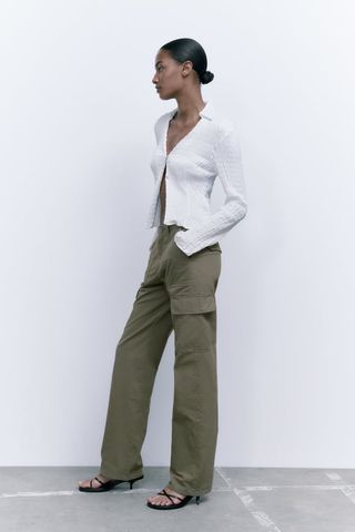 Zara + Straight-Fit Cargo Trousers