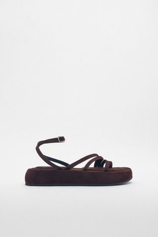 Zara + Flat Suede Sandals