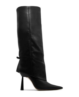 Gia Borghini + Black Calf Leather Rosie Boots