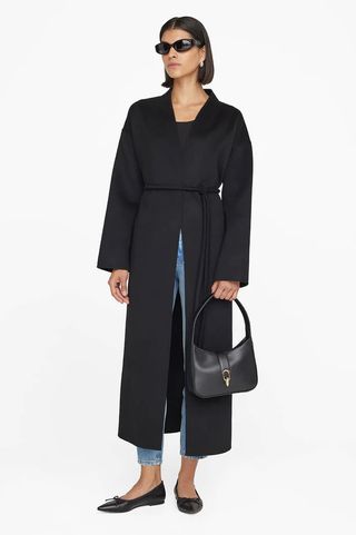 Anine Bing + Hunter Wool and Cashmere Blend Coat