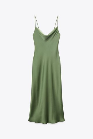 Zara + Sparkly Strap Slip Dress