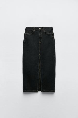 Zara + Straight Denim Skirt