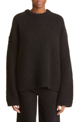 Totême + Boxy Wool & Alpaca Bouclé Sweater