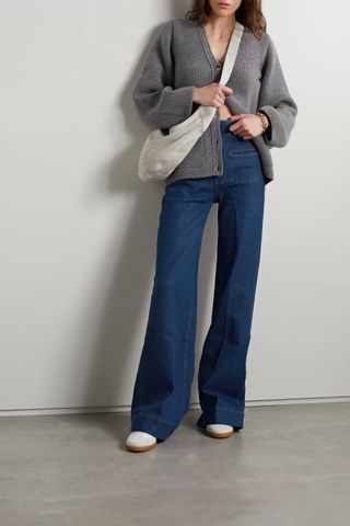 Frame + Le Hardy High-Rise Wide-Leg Jeans