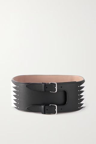 Alaïa + Two-Tone Leather Waist Belt