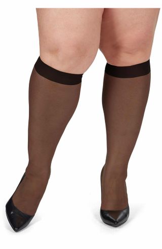 Memoi + 2-Pack Curvy Silky Sheer Knee Highs