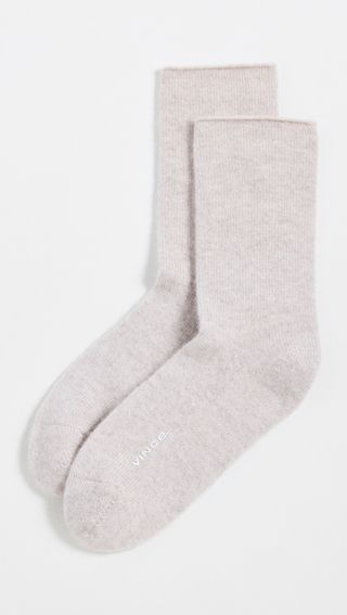 Vince + Cashmere Jersey Short Socks