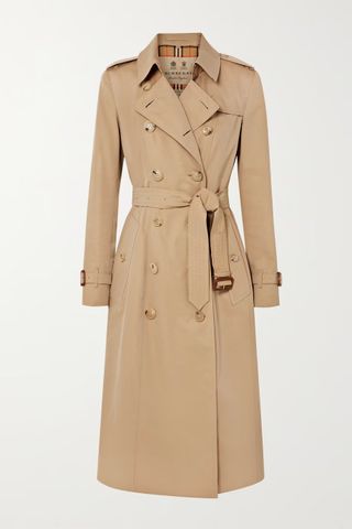 Burberry + The Chelsea Long Cotton-Garbadine Trench Coat