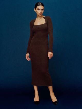Reformation + Nancy Cashmere Novelty Midi Dress