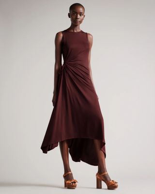 Ted Baker + Giullia Jersey Dress With Ruched Cut Out