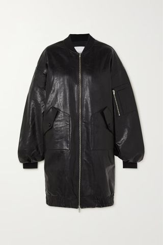 The Frankie Shop + Jesse Oversized Faux-Leather Bomber Jacket