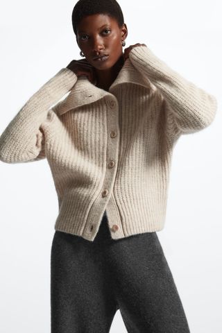 COS + Spread-Collar Wool Cardigan