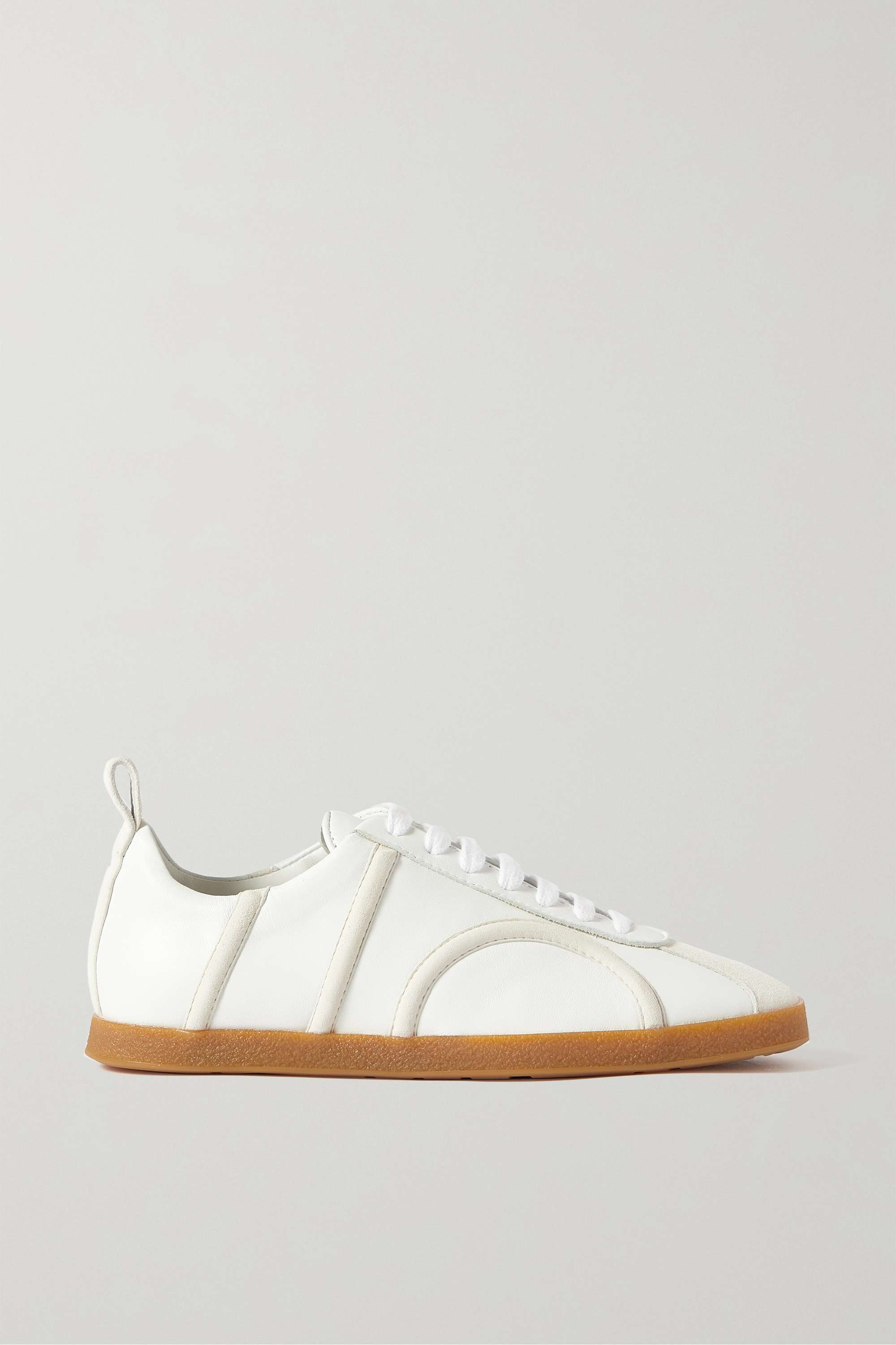 Totême + Leather and Suede Sneakers