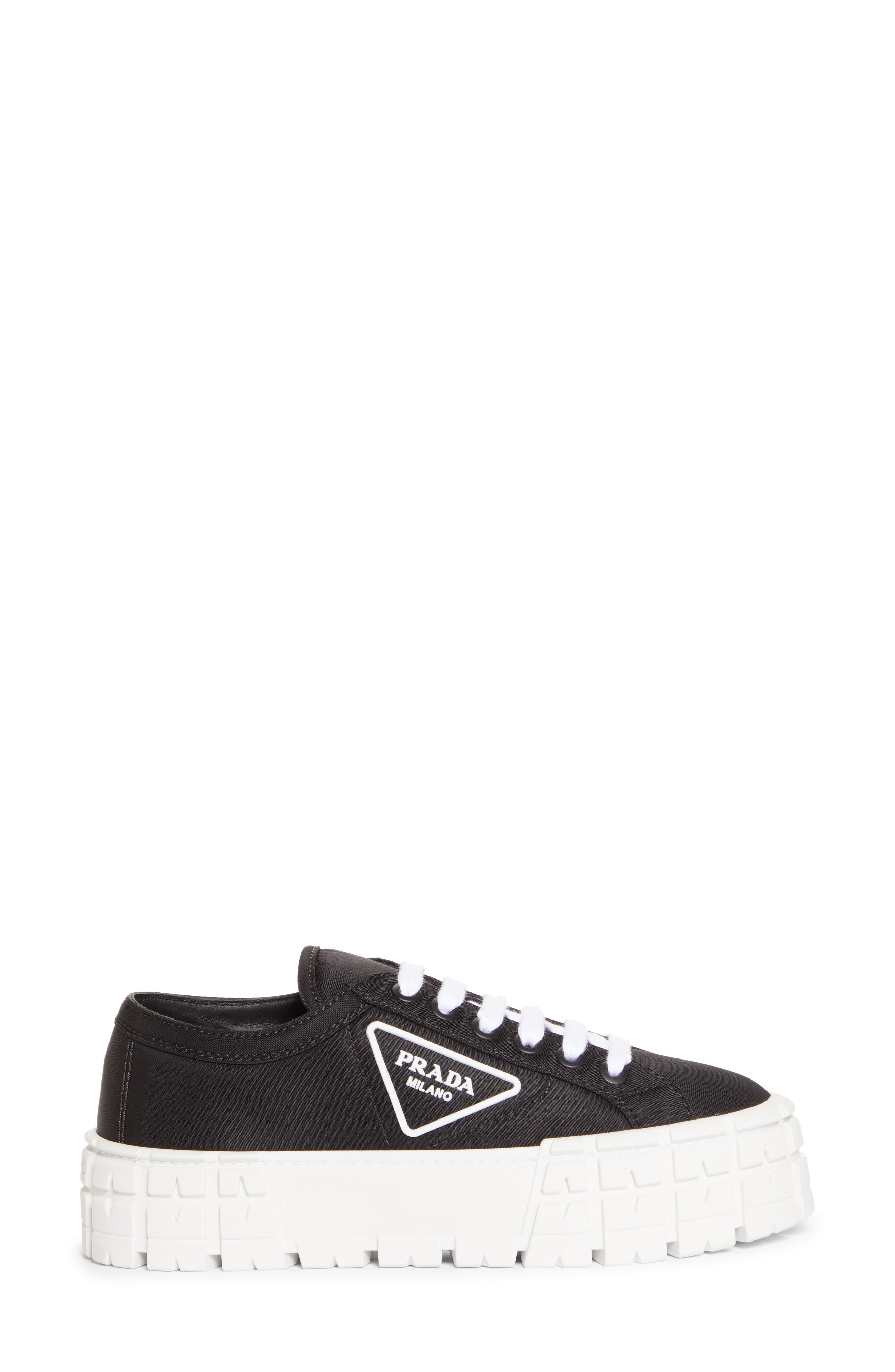 Prada + Double Wheel Platform Sneaker