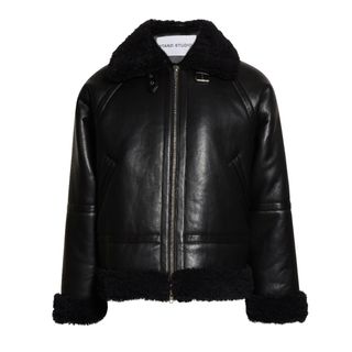 Stand Studio + Rind Faux Leather & Faux Shearling Jacket