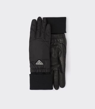 Prada + Nylon and Knit Gloves