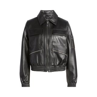 Sam Edelman + Leather Bomber Jacket