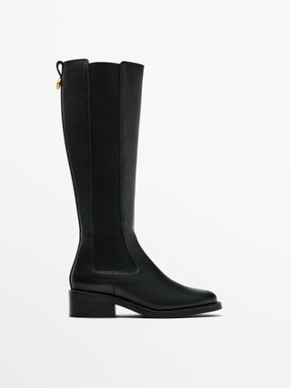 Massimo Dutti + Flat Boots with Side Gores