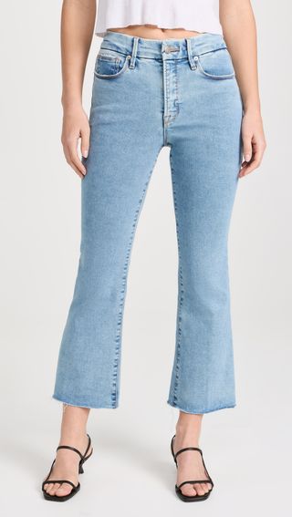 Good American + Good Legs Crop Mini Boot Jeans