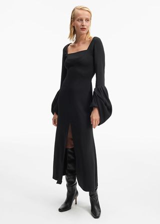 & Other Stories + Fitted Midi Slit Dress
