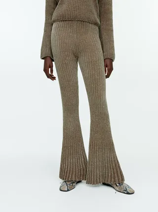 ARKET + Ribbed Knit Chenille Trousers