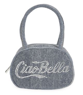 Amina Muaddi + Ciao Bella Crystal Embellished Top Handle Bag