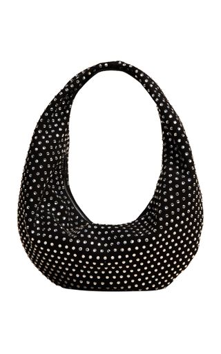 Khaite + Olivia Crystal-Embellished Leather Hobo Bag