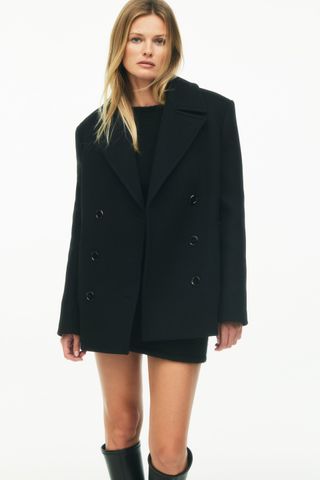 Zara + Cropped Wool Jacket Limited Edition
