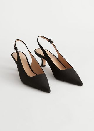 & Other Stories + Pointed Kitten Heel Mules