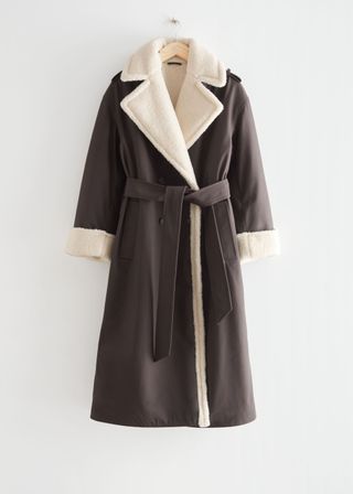 & Other Stories + Belted Pile Coat