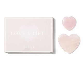 SheGlam + Love & Lift 2-IN-1 Rose Quartz Qua Sha Set